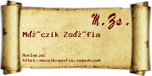 Móczik Zsófia névjegykártya
